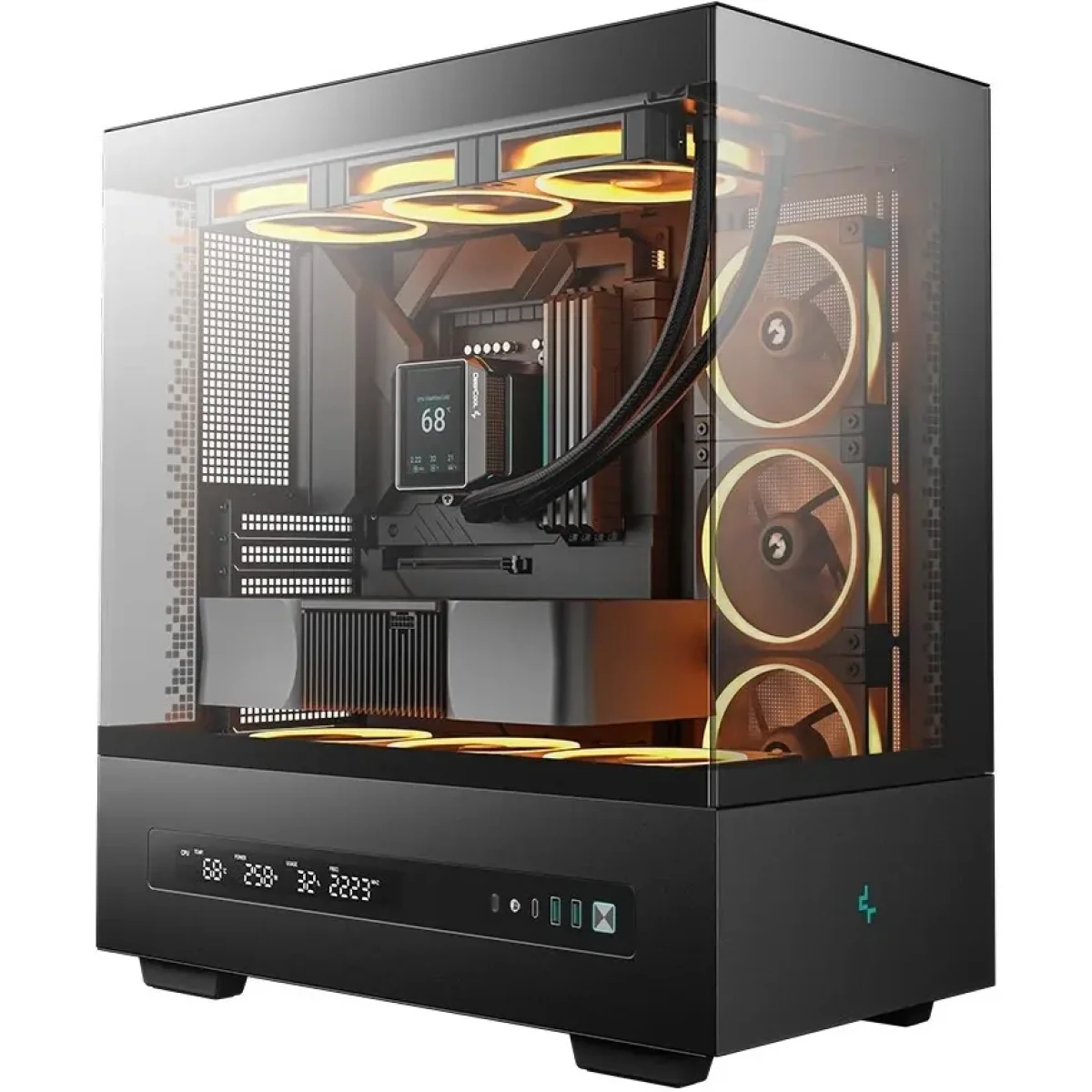 Deepcool CH690 Digital ATX Mid-Tower PC Case (Fans Not Included) - Black Deepcool CH690 Digital ATX Mid-Tower PC Case (Fans Not Included) - Black